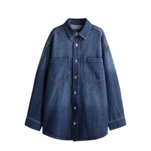 Blue Denim Button-Up Shirt